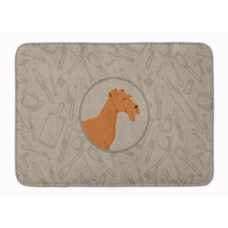 Carolines Treasures Irish Terrier in the Kitchen Machine Washable Memory Foam Mat CK2193RUG